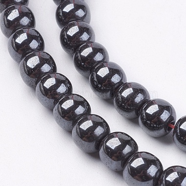 Chapelets de perles en hématite synthétique sans magnétiques(X-G-H1624-6mm-2)-3