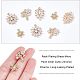 Nbeads 16pcs 4 Style Rack Plating Brass Micro Pave Clear Cubic Zirconia Charms(ZIRC-NB0001-85)-4