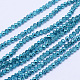Faceted Rondelle Transparent Painted Glass Beads Strands(X-DGLA-J001-C10-2mm)-1