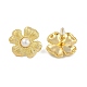 Flower Brass Stud Earrings(EJEW-Q391-24G)-3