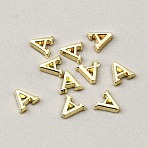 Alloy 26 Letter Shapes Nail Art Decoration, for Nail Art Studs Decoration Accessories, Letter A, 6x6x1.5mm(MRMJ-WH0114-001-01)