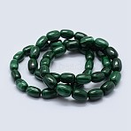 Natural Malachite Stretch Bracelets, Drum, 2 inch(5.2cm)(BJEW-F327-01)