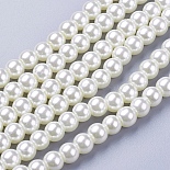 6mm Ivory Round Glass Pearl Beads(X-HY-6D-B02)