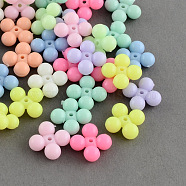 Opaque Acrylic Beads, Snowflake, Mixed Color, 13x13x5mm, Hole: 1mm, about 1500pcs/500g(SACR-R839-M)