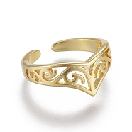 Adjustable Brass Toe Rings, Open Cuff Rings, Open Rings, Golden, US Size 1 3/4(13mm)(RJEW-EE0002-10G)
