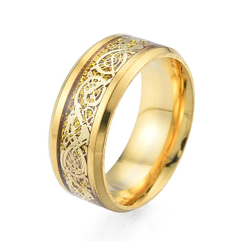 Bling 201 Stainless Steel Plain Band Ring for Women, Light Gold, Inner Diameter: 17mm