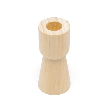 Wooden Candle Holder, Perfect Home Party Decoration, Linen, 50x108mm