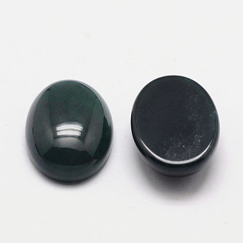 Natural Black Agate Cabochons, Dyed, Oval, Black, 20x15x6mm