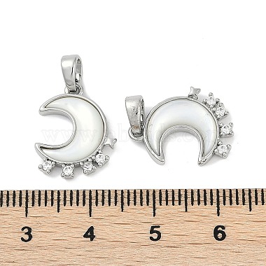 Natural White Shell Moon Pendants(KK-U043-23P-02)-3