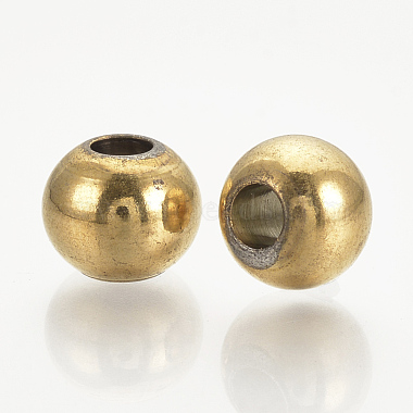 Golden Round 304 Stainless Steel Beads