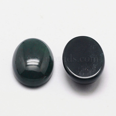 20mm Black Oval Natural Agate Cabochons