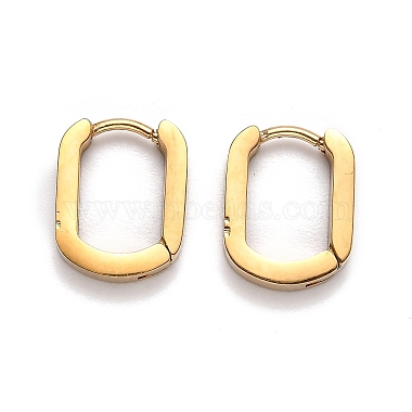 Oval 304 Stainless Steel Earrings