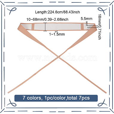 Benecreat 7 pièce 7 couleurs en cuir pu enveloppant autour de la ceinture(DIY-BC0012-27)-2