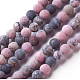 Frosted Natural Rhodonite Round Bead Strands(G-E487-12-6mm)-1