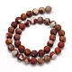 Frosted Round Natural Red Picture Jasper Beads Strands(G-N0166-70-10mm)-3