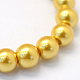 Baking Painted Pearlized Glass Pearl Round Bead Strands(HY-Q003-6mm-31)-2
