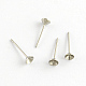 304 Stainless Steel Flat Round Blank Peg Stud Earring Settings(STAS-R055-14)-1