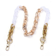 Acrylic Chain Purse Bag Handle, with CCB Plastic Links and Alloy Swivel Clasps, for Replacement Bag Accessories, Light Gold, 24 inch(61cm)(AJEW-BA00006)