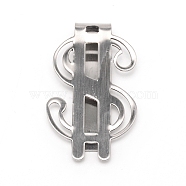 Stainless Steel Money Clips, Stainless Steel Color, 48x28.5x7.5mm(DJEW-WH0245-49)