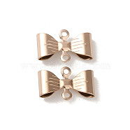 304 Stainless Steel Connector Charms, Bowknot, Rose Gold, 11.5x7.5x3mm, Hole: 1mm(STAS-P363-01RG)