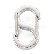 304 Stainless Steel S-Hook Clasps, Stainless Steel Color, 18.5x10x4.5mm, Hole: 7.5x6mm(STAS-C024-02C-P)