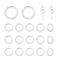 Unicraftale 304 Stainless Steel Linking Rings, Ring, Stainless Steel Color, 15x1mm, Inner Diameter: 11mm, 20pcs/box(STAS-UN0008-59P)