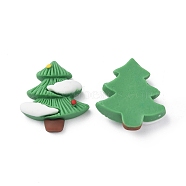 Christmas Theme Opaque Resin Cabochons, Christmas Tree, 26.5x24x7.5mm(RESI-F042-01A)