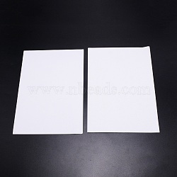 100Pcs Blank Printing Paper Adhesive Stickers, Rectangle, White, 298x211x0.2mm, 4pcs/sheet(DIY-WH0259-48)