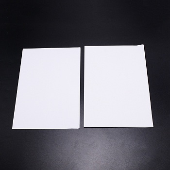 100Pcs Blank Printing Paper Adhesive Stickers, Rectangle, White, 298x211x0.2mm, 4pcs/sheet