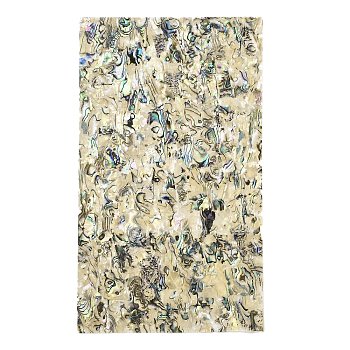 Natural Abalone Shell Slic Paper, for Wall Decoration, Rectangle, Grade A, Light Khaki, 240x140x0.2mm