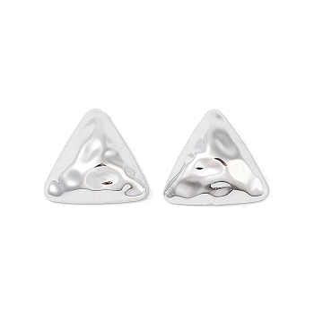 CCB Plastic Cabochons, Triangle, Platinum, 17.5x19x8mm