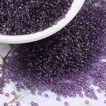 MIYUKI Round Rocailles Beads, Japanese Seed Beads, (RR157) Transparent Amethyst, 15/0, 1.5mm, Hole: 0.7mm, about 27777pcs/50g