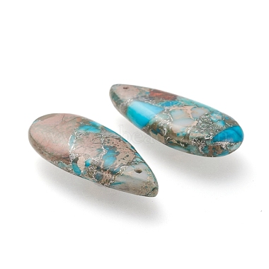 Assembled Synthetic Turquoise and Imperial Jasper Pendants(X-G-K309-01)-2