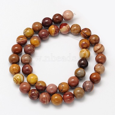 Natural Mookaite Round Bead Strands(G-N0166-09-6mm)-3