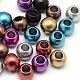 Matte Rondelle Spray Painted Acrylic Beads(ACRP-Q017-03A-M)-1