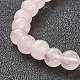 Naturelle quartz rose de perle bracelets extensibles(BJEW-A117-B-11)-3