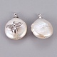 pendentifs en perles d'eau douce de culture naturelle(X-PEAR-F008-37P)-2