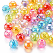 Transparent Acrylic Beads, AB Color Plated, Round, Mixed Color, 12x11mm, Hole: 2.5mm, about 566pcs/500g(MACR-S370-B12mm)