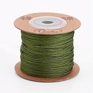 Nylon Cords, String Threads Cords, Dark Olive Green, 1mm, about 54.68~59.05 yards(50~54mm)/roll(OCOR-L035-H18)