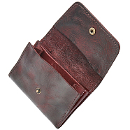 Leather Change Purse, Small Wallet, with Snap Button, Coconut Brown, 11x7.6x1.5cm(AJEW-WH0317-29B)