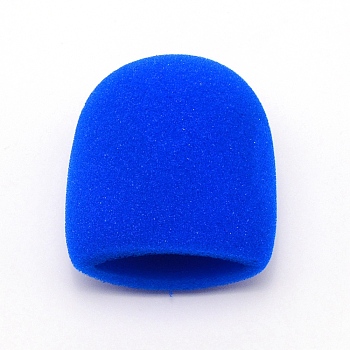 Thick Handheld Stage Microphone Windscreen Foam Cover, Microphone Anti-slip Protective Sponge Sleeve, Audio Accessories, Blue, 75~82x68~72x44~47mm, Inner Diameter: 52~54x24~26mm
