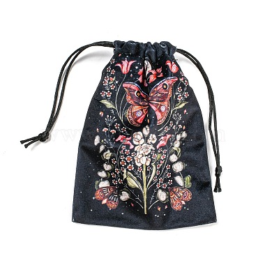 Butterfly Print Velvet Storage Bags(ABAG-M007-02A)-2