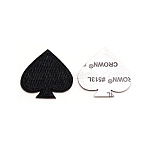 Computerized Embroidery Cloth Iron on/Sew on Patches, Costume Accessories, Appliques, Black, Spade, 26x28x1.2mm(DIY-WH0096-52A)