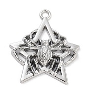 Tibetan Style Alloy Pendants, Star, 45x39.5x6mm, Hole: 3mm(FIND-U006-13AS-02)