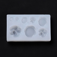 DIY Pendants Silicone Molds, Resin Casting Pendant Molds, For UV Resin, Epoxy Resin Jewelry Making, Irregular, White, 46x28x8mm, Inner Diameter: 5~14x5~14mm(DIY-Z010-08)