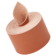 2M Flat Microfiber Imitation Leather Cord, for Clothes Decor, Camel, 38mm, about 2.19 Yards(2m)/Roll(FIND-WH0420-75C-04)