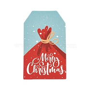 Paper Gift Tags, Hange Tags, For Arts and Crafts, For Christmas, with Word Merry Christmas, Colorful, 50x30x0.3mm, Hole: 5mm(CDIS-L003-E10-A)