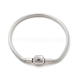 304 Stainless Steel Bracelets, Oval, 180~200mm, column: 9x8mm(BJEW-M079-01P-03)