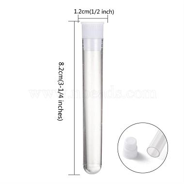 Clear Tube Plastic Bead Containers with Lid(C065Y)-2