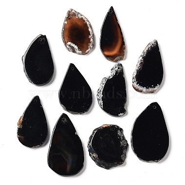 Black Mixed Shape Natural Agate Big Pendants